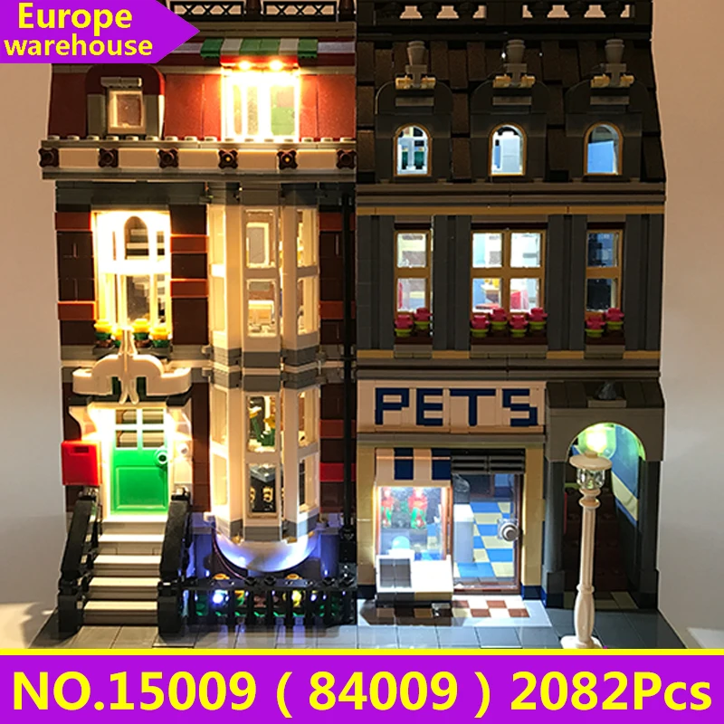 

Lepinblocks Creator Expert House 15009 Pet Shop Building Blocks Set City Street View Architecture 10218 Toys Gift King Bricks