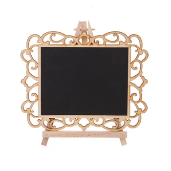 

2 Pcs Nail Art Display Board Color Card Frame Vintage Wooden Blackboard Display Board Manicure Tool, Square