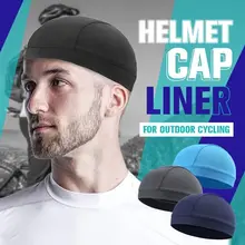 Gorra con forro de casco para ciclismo al aire libre para hombre y mujer, gorro deportivo para correr, a prueba de polvo y sol, transpirable, gorros reflectantes de rayón