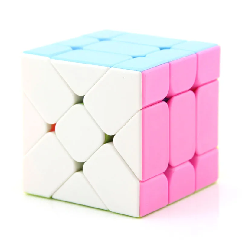 Stickerless FanXin движущаяся Летающая кромка 3x3x3 магический куб 3x3 профессиональная скоростная головоломка скручивающаяся головоломка-головоломка антистресс Развивающие игрушки для детей - Цвет: Stickerless