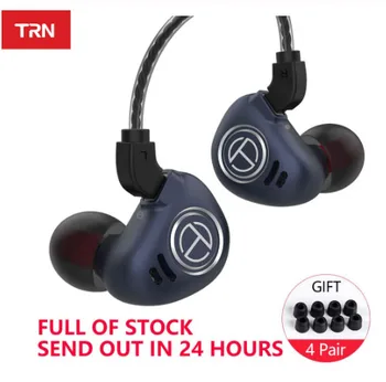 

TRN V90 4BA+1DD Metal Hybrid Units HIFI Bass Earbuds In Ear Monitor Noise Cancelling Earphone V80 T200
