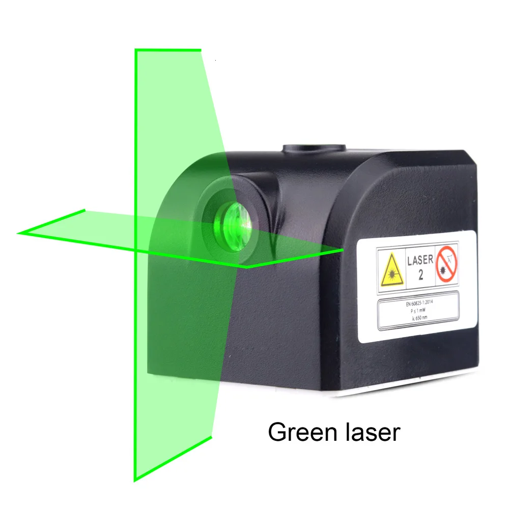 Green Laser Kaemasu Mini 2 поперечные Лазерные уровни USB перезаряжаемые вертикальные и горизонтальные лазеры с магнитной адсорбцией измерительные инструменты - Цвет: Green Laser