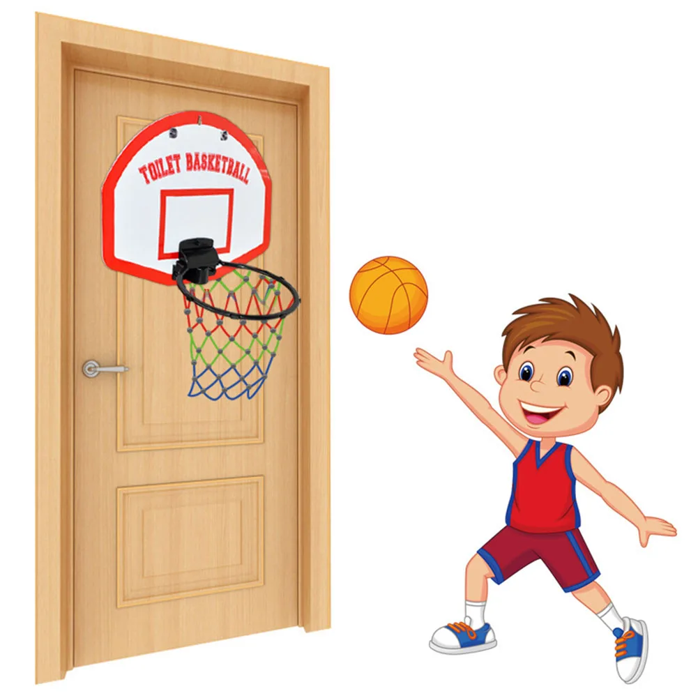 

Basketball Game Gadget Funny Toilet Bath Basketball Game Fun Time Slam Dunk Children Kids Toy