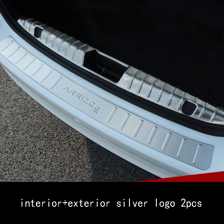 silver logo 2pcs Для Chery ARRIZO5 ARRIZO 5 задняя защита багажника Декоративная полоса задняя дверь украшение яркая полоса автомобильные аксессуары - Цвет: silver logo 2pcs