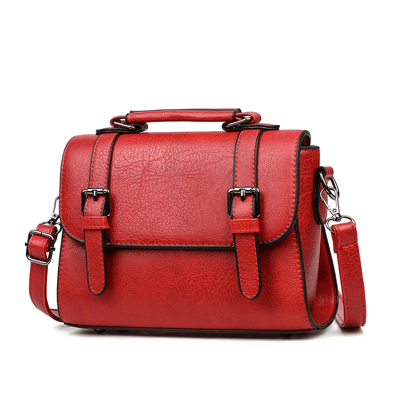 Fashion Crossbody Bags For Women Shoulder Messenger Bags Handbag Leather Ladies Hand Bags Women Small Satchel - Цвет: Красный
