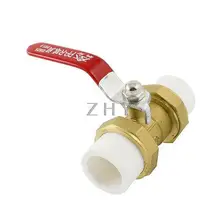 Латунный шаровой клапан с Красным Пластиковым Покрытием 24 мм до 24 мм