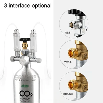 

Aquarium CO2 Regulator CO2 Regulator System Kit with Double Trim Valve Bubble Counter & Check Valve for CO2 Aluminun Cylinder