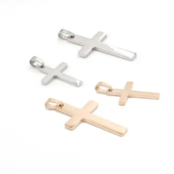

10pcs/Lot Stainless Steel Mirror Polished Cross Charms Pendants With Clips Pendant DIY Jewelry 14*21mm 17*32mm Accessories