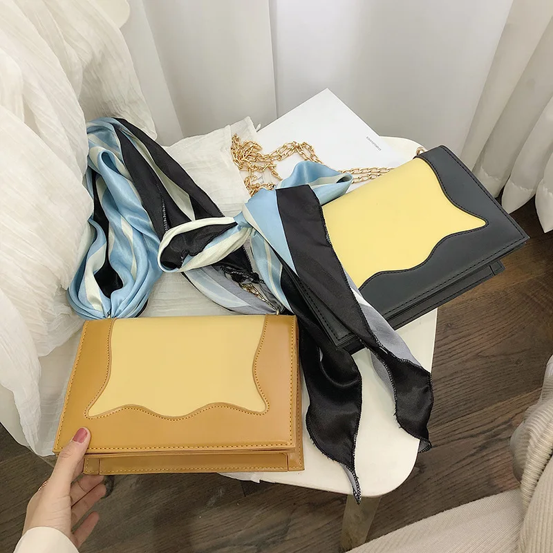 

JIULIN 2019 new Korean version 100 single shoulder oblique handheld fashion impingement color texture simple square bag