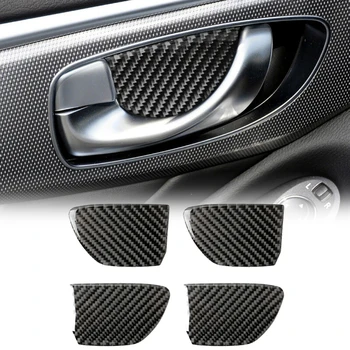 

4pcs Premium Carbon Fiber Inner Door Handle Bowl Cover Sticker Stylish Decorative Trim For Infiniti Q50 Q60 2014-2019