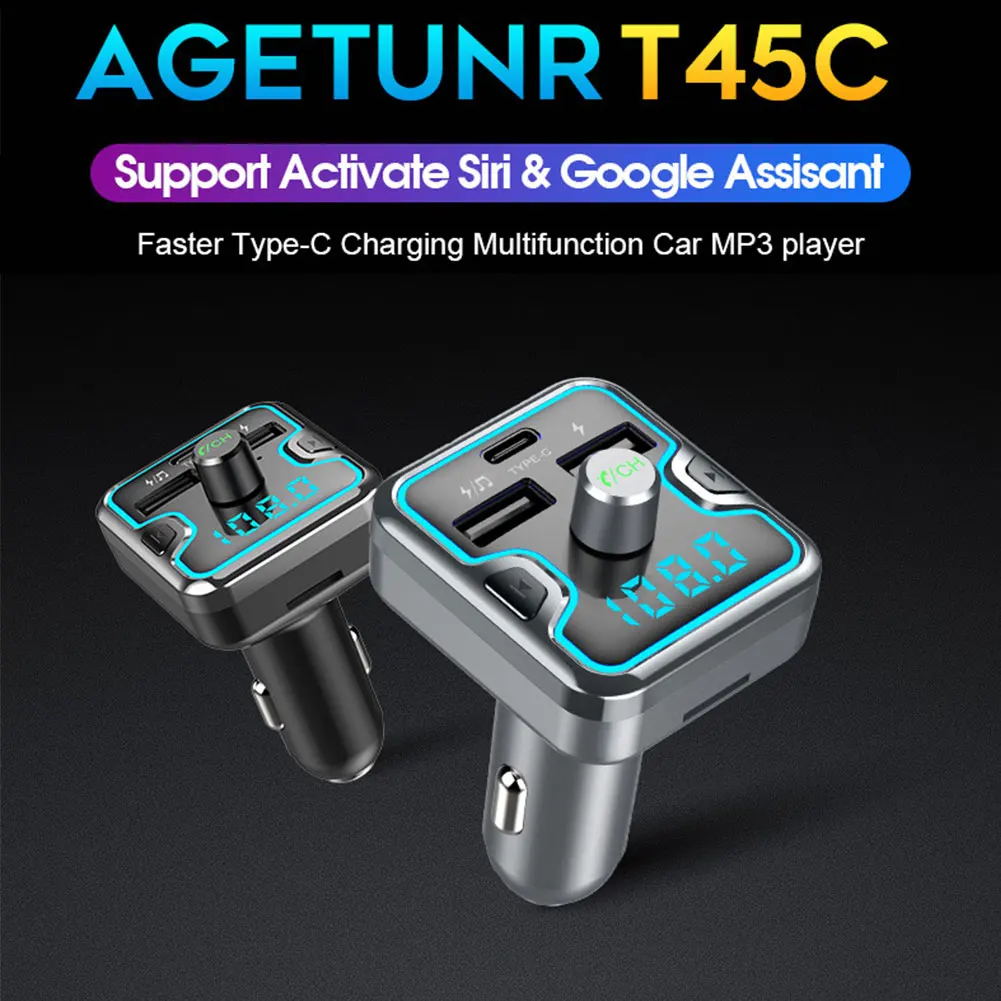 Автомобиль для зарядки с двумя портами USB Bluetooth громкой связи Bluetooth гарнитура для Автомобильный MP3-плеер USB Зарядное устройство беспроводной передатчик FM Radio адаптера переменного тока