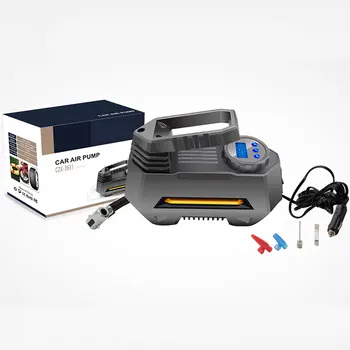 

150 Psi 12V 120W Car Air Compressor Portable Car Tire Inflator Pump With Digital Pressure Gauge Bright Emergency Flashlight