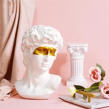 

Michelangelo Buonarroti David GoldenEye Head Portraits Resin Sculpture Creative Home Decorations Christmas Gifts X5214