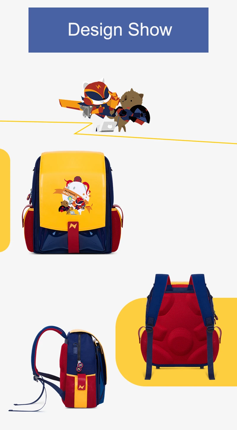 NOHOO, школьная сумка с единорогом для девочек и мальчиков, ортопедический Многофункциональный водонепроницаемый рюкзак, От 7 до 15 лет, Высококачественная дорожная сумка, Новинка