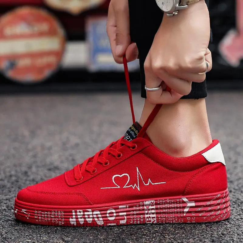 Plus Size Platform Canvas Sneakers Men 