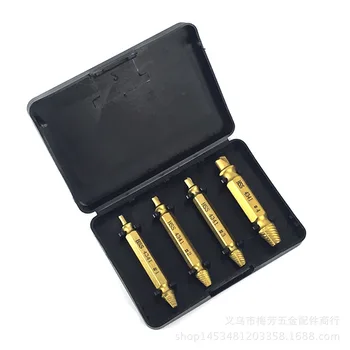 

High-Speed Steel Double-Head Titanium-Plated Screw Extractor/Sliding Tooth Screw Removal Removal Tool/Bit Double-Head Removal