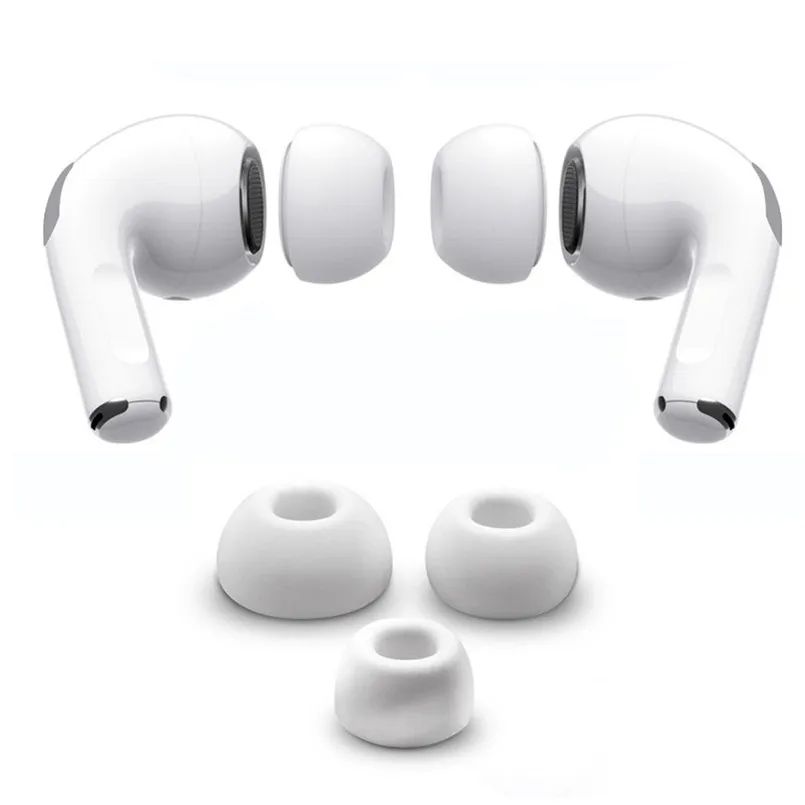 6pc Soft Silicone Replacement Ear Tips Buds For Apple Airpods Pro Headphones White 40DEC1803
