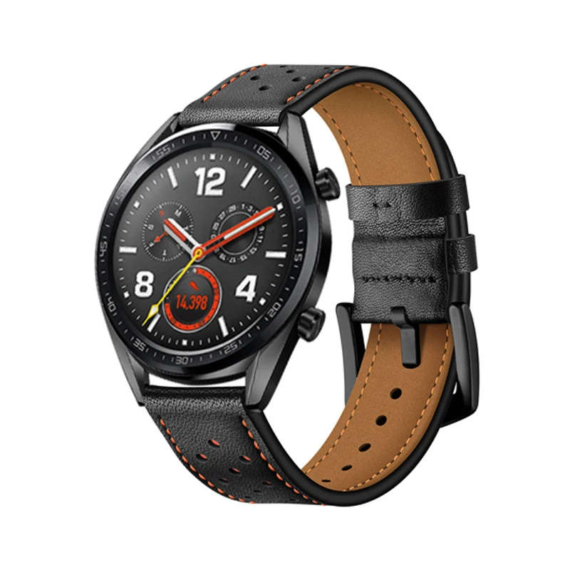 Ремешок 22 мм/20 мм для samsung galaxy 46 мм/42 мм gear S3 frontier band S2 active huawei watch gt 2 amazfit bip ремень из натуральной кожи