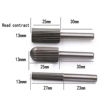 

6*Tungsten Rotary burs Steel For Rotary Drill Bit Die Grinder 6mm Shank Top Sale