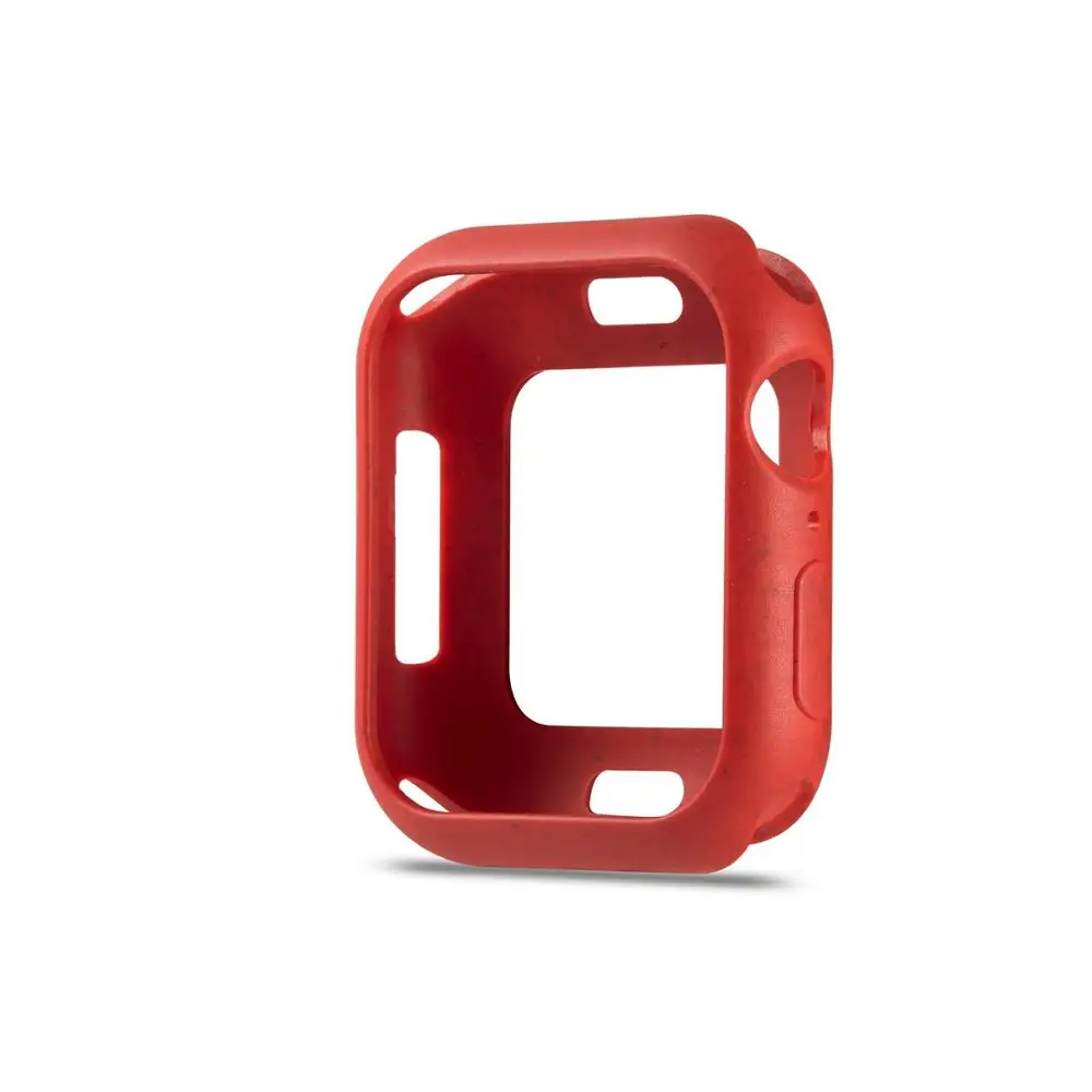 Силиконовый защитный чехол для Apple Watch 5 4 3 2 1 40 мм 44 мм защитный бампер полный чехол Аксессуары для iwatch 38 мм 42 мм - Цвет: bright red