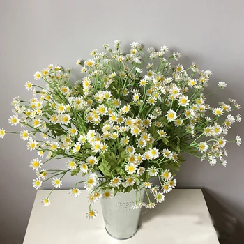 

30 Heads Artificial Daisy Flowers Silk Fake Chamomile Flowers Stamen Small Daisy for Wedding Home Table Decor