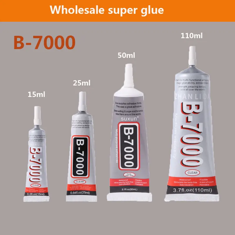 

Wholesale 15/25/50/110ML b7000 Glue Mobile Phone ScreenB-7000 Adhesive Cell Phone Glass Super Glue Repair Point Diamond Jewelry