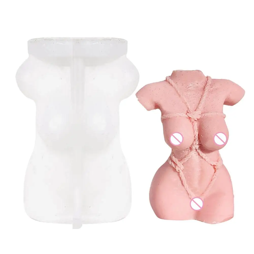 3D Wax Candle Silicone Mold Sexy Woman Body Art Soy Wax Candle Molds