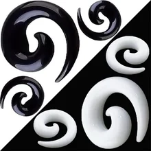 2 шт Акриловые спиральные диаметры для ушей растягивающиеся Заглушки для ушей и расширители туннелей ювелирные изделия для пирсинга(1,6-14 мм