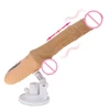 Heating Realistic Dildo Vibrator for Woman Telescopic 10 Speeds Soft Huge Penis G Spot Vagina Anus Masturbator with Suction Cup 1