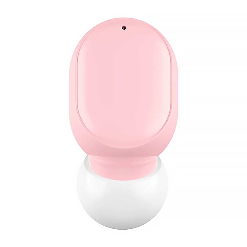 Pink S8 беспроводные Bluetooth наушники 5,0 мини милые одиночные наушники-вкладыши шумоподавление одиночные спортивные наушники для бега для смартфона - Цвет: Pink