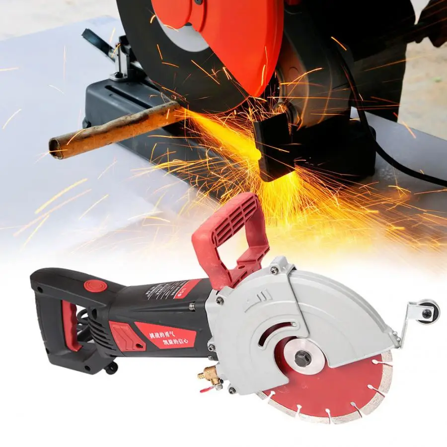 2200W 220V Electric Wall Chaser Groove Cutting Machine 180 Wall Slotting Machine 10mm Steel Concrete Circular Saw Electric Tool