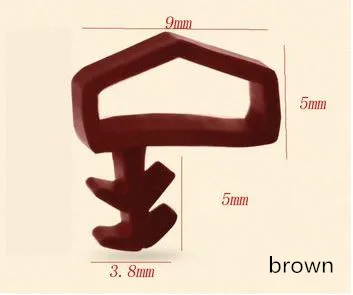 Лидер продаж 5 м/лот ПВХ деревянные двери Краш бар Артикул окна двери и окна уплотнение поездки ветрозащитный слот для карт 20 различных размеров - Цвет: type17