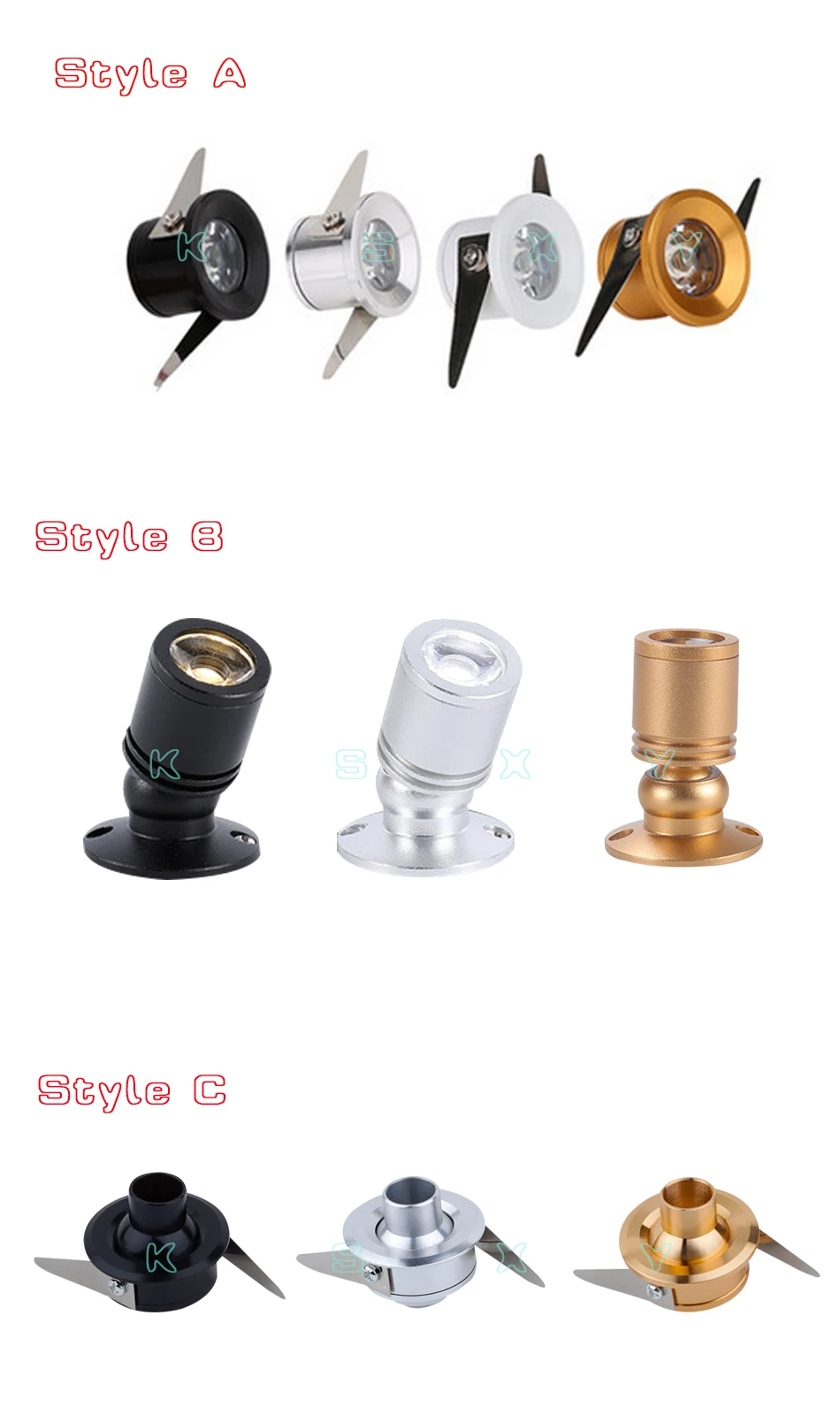 Brushed Nickel LED Cabinet Spotlight image 1