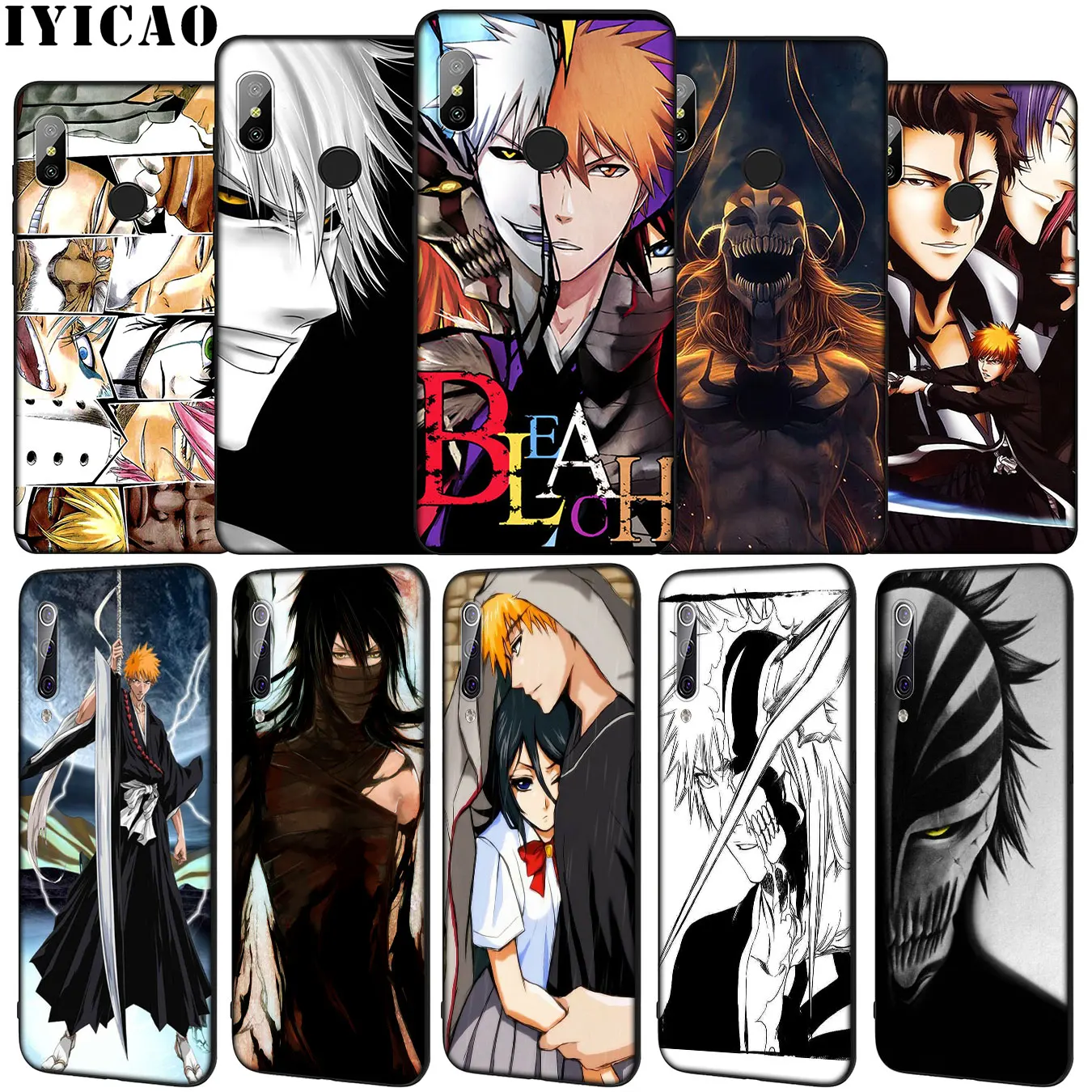 IYICAO Anime Bleach ichigo Soft Silicone Phone Case for Xiaomi Mi 10 9 9T A3 Pro 8 SE A2 Lite A1 CC9 CC9E 6 pocophone f1 Mi10 | Мобильные