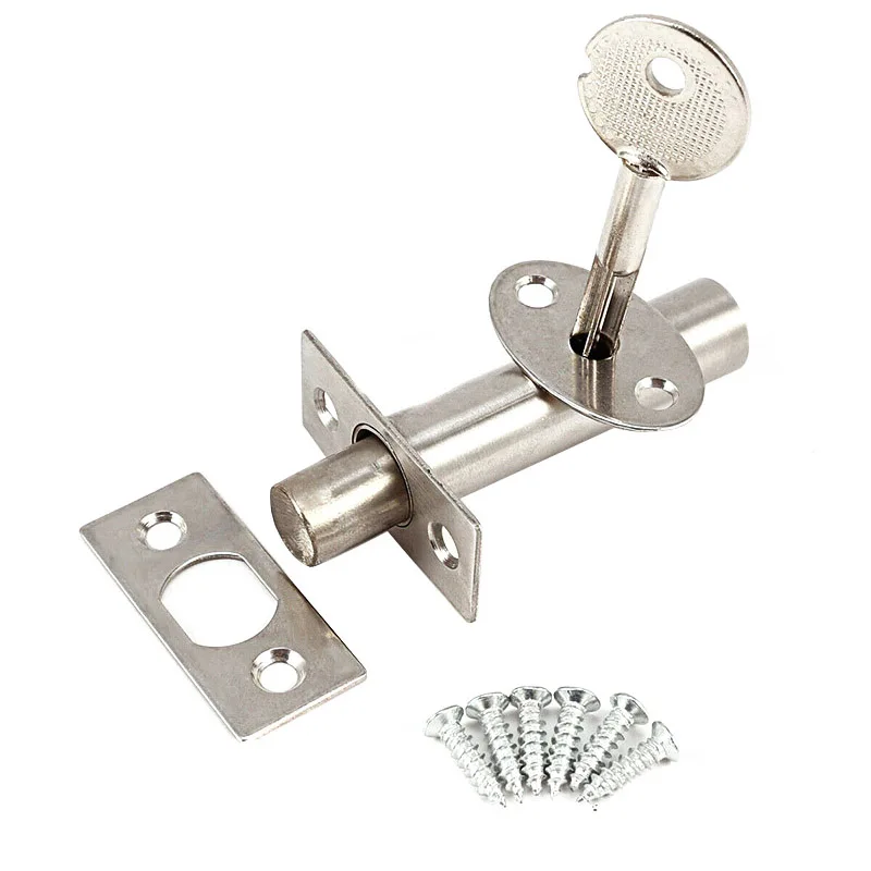 

2Set Stainless Steel Security Door Bolts with Fitting Star Key Secure Strong Dead Lock QJS Shop