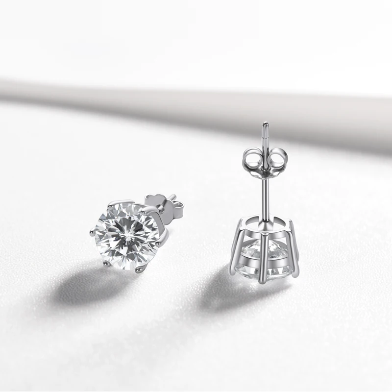 Женские серьги гвоздики из серебра 925 пробы с шестью крапанами|earrings women|earrings 925jewelry