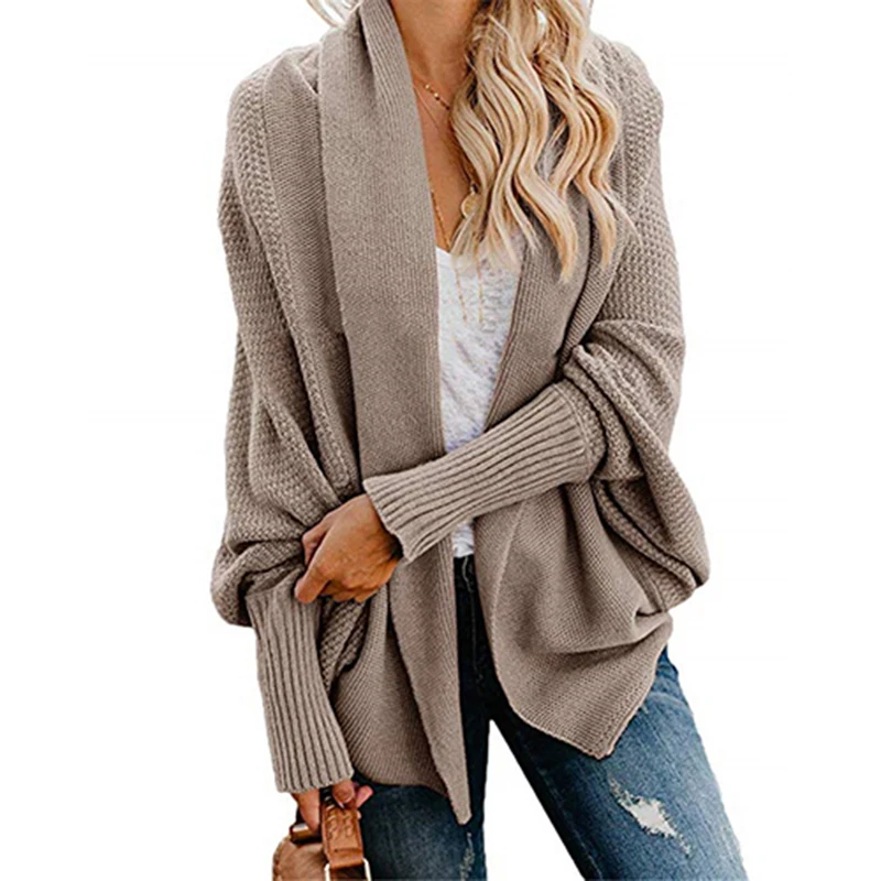 Autumn winter women cardigan batwing sleeve casual coat clothes – SunLify