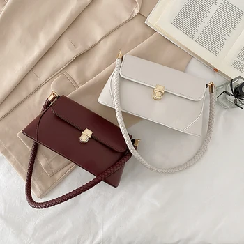

Small Crossbody Bags PU Leather Soft Underarm Shoulder Fluffy Lady Shoulder Handbags Female Simple Totes for Women 2020 Trend