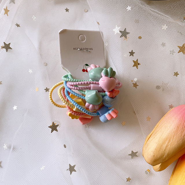 New Cute Candy Fruit Cartoon Princess Headwear Kids Elastic Hair Bands Children Ropes Girls Accessories Baby Headdress