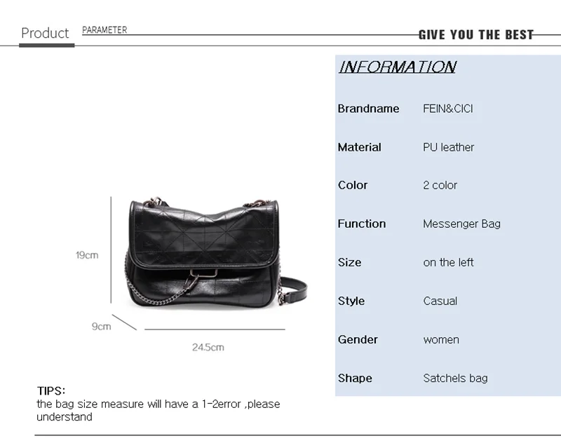 Черная большая сумка-мессенджер Женская Повседневная винтажная Ретро Большая вместительная сумка через плечо с цепочкой новая деловая сумка