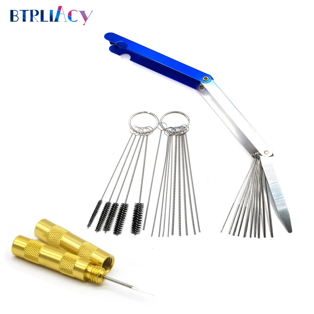BTRLIACY Carburetor Carbon Dirt Jet Remove Cleaning Needles Brushes