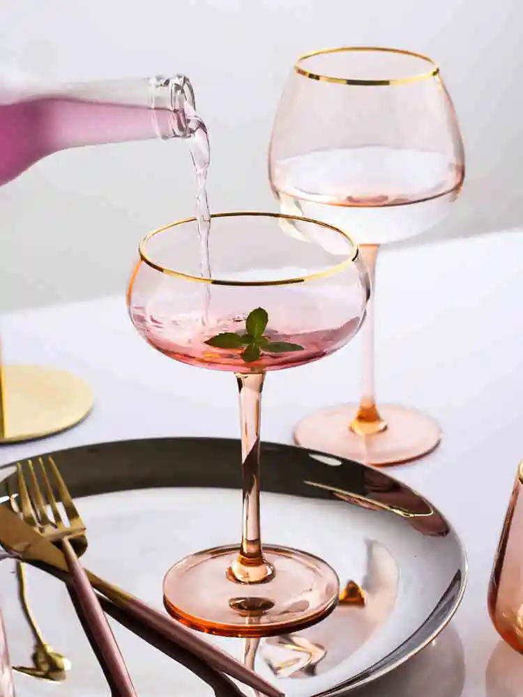 Бокал для напитков es Gold Rim бокал шампанского вина коктейлей стеклянные кружки