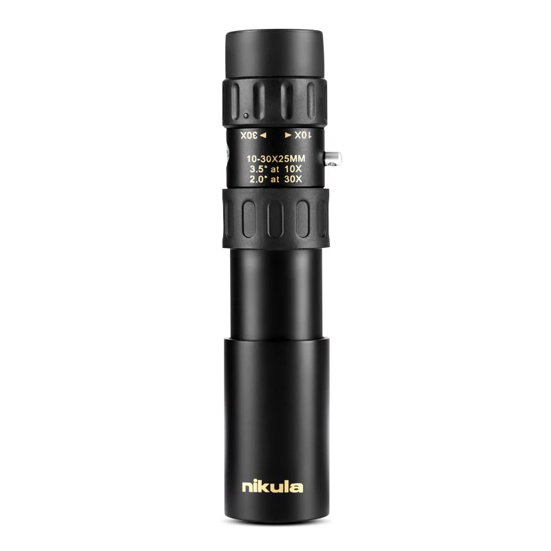 Лучший Nikula 10-30X25HD зум высокой мощности Карманный bak4 призма Монокуляр очки телескопы с низким ночным видением не штатив инфракрасный