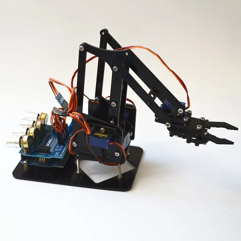 DIY акриловый робот рука робот коготь для Arduino комплект 4DOF игрушки механический захват манипулятор DIY SNAM1900