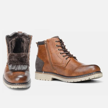 

40-46 boots winter Comfortable 2020 warm Non-Slip winter shoes men #DM5251C3