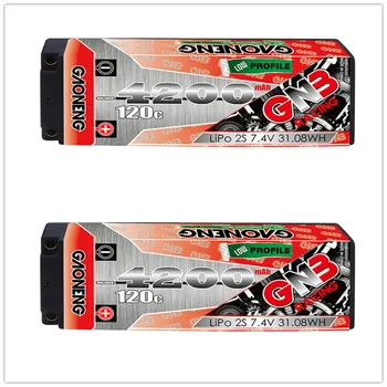 

1/2 PCS GAONENG GNB 7.4V 4200mAh 120C 2S XT60/T Plug Lipo Battery For FPV Racing Drone RC Multirotor Spare Part DIY Accessories