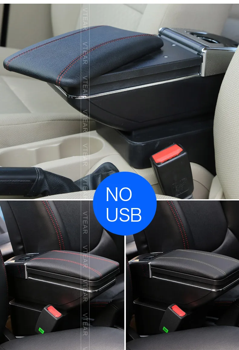 Vtear для Mahindra Bolero автомобильный подлокотник кожаный подлокотник usb коробка для хранения центральная консоль украшение авто аксессуары для автомобиля-Стайлинг