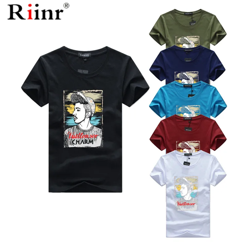 Riinr, модный бренд, мужские креативные футболки с принтом граффити, Мужская Уличная футболка, мужская повседневная футболка с коротким рукавом, Мужская футболка