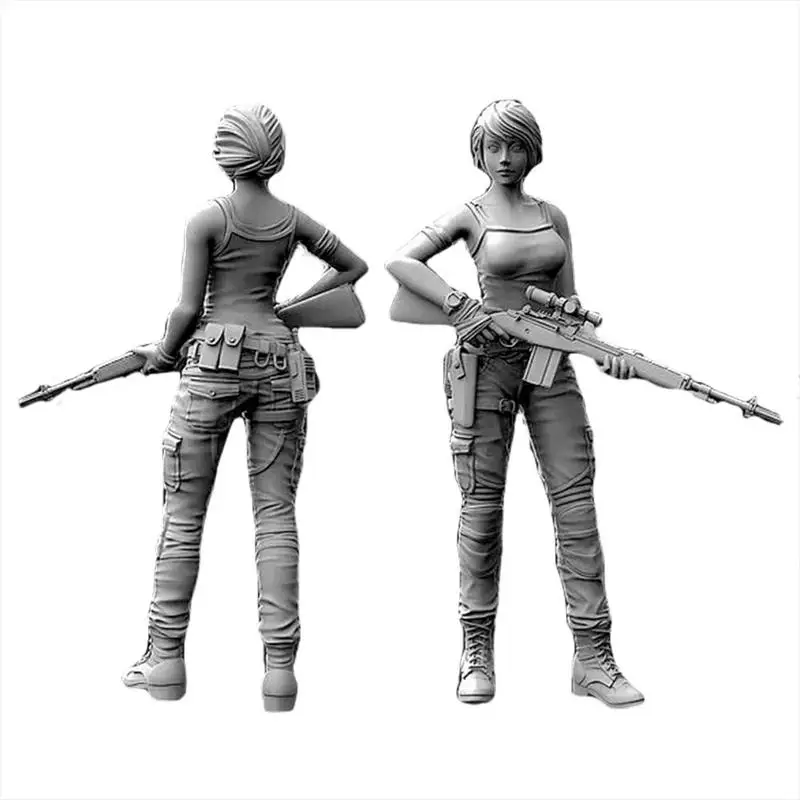 1/35 смоляная модель уплотнения и женский игрок солдат белая форма набор из смолы для детей и взрослых модель игрушки A-19753