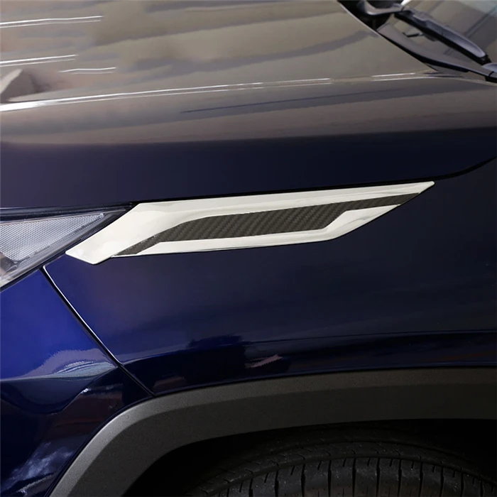 Для Toyota RAV4 RAV-4 XA50 аксессуары головной свет отделка передняя лампа отделка углеродного волокна цвет